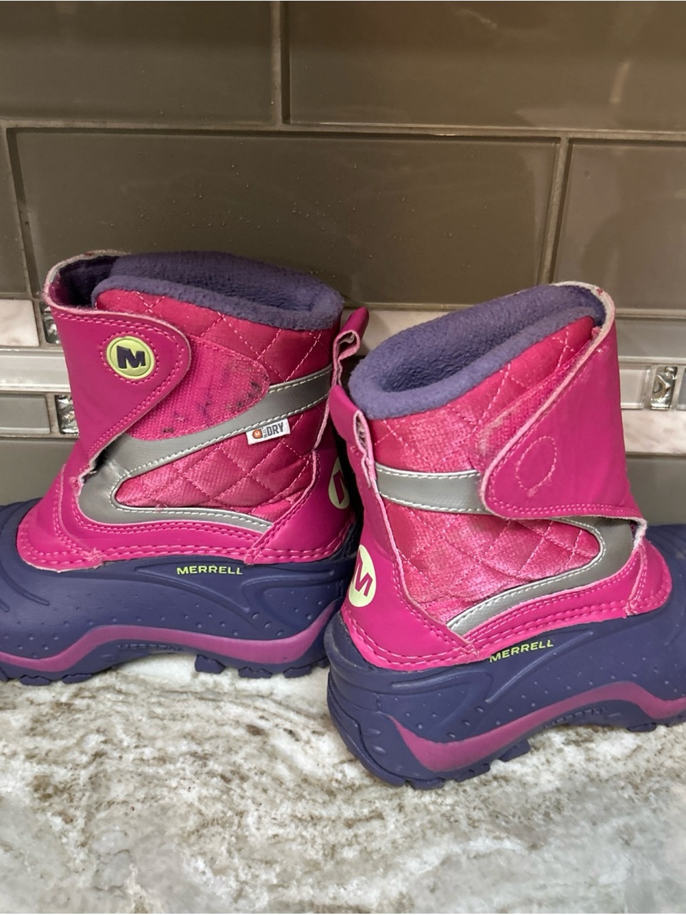 MERRELL Snow Rain Boots Waterproof -25 Degree Warm Insulated Sz 12 kids